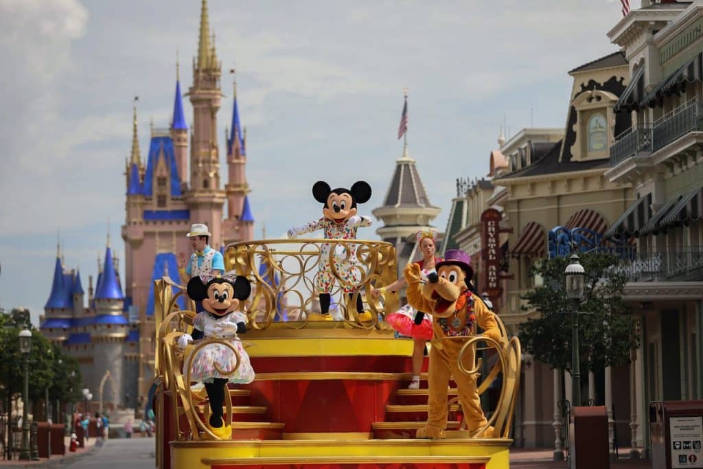 | The Main Street Mouse 'Mickey and Friends Cavalcade' at Magic Kingdom Park