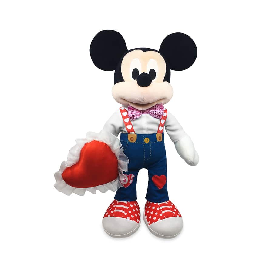 Valentines Day themed Mickey Mouse plush