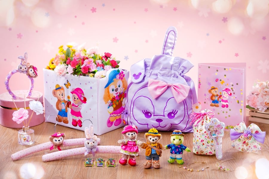 Duffy and Friends Sweet Sweet Friends Collection featuring keychains, plush, a headband, stationery, accessories, home decorations