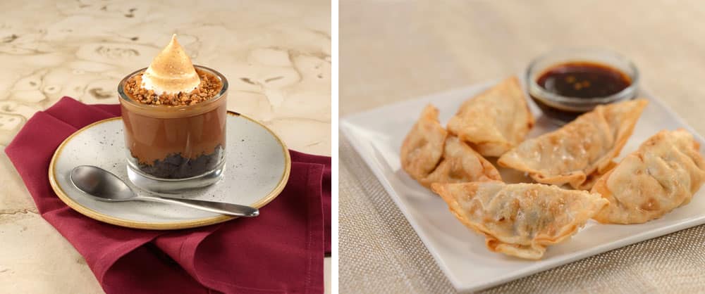 Hazelnut Budino and Pot Stickers