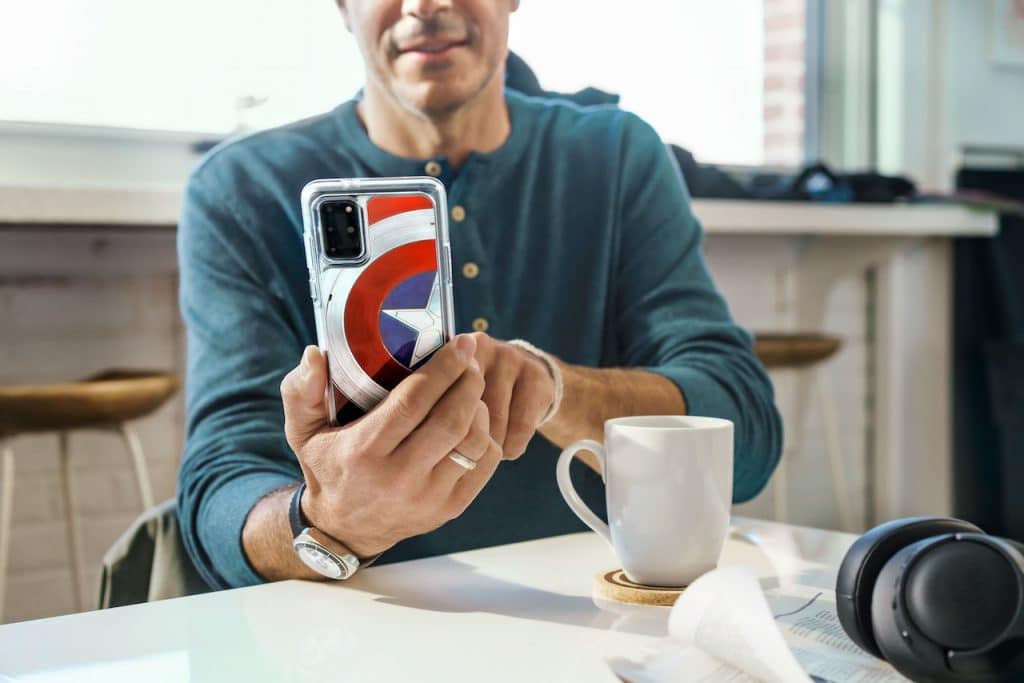 Clear Galaxy S20 Ultra 5G OtterBox case inspired by The Falcon and The Winter Soldier