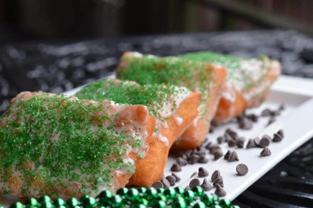 | The Main Street Mouse Mint Chocolate Chip Glazed Beignets from Ralph Brennans Jazz Kitchen Express at Downtown Disney District