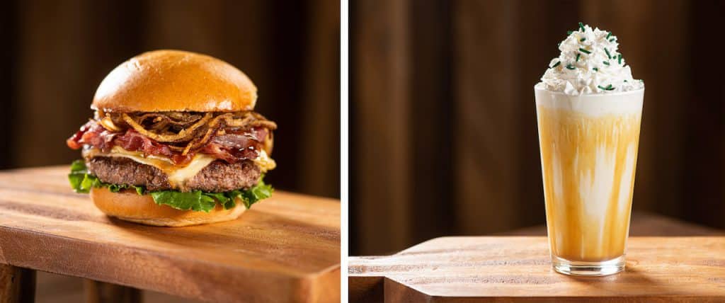 | The Main Street Mouse Dubliner Burger and Irish Cream Milkshake from D luxe Burger at Disney Springs