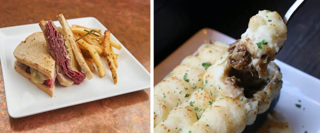 | The Main Street Mouse Corned Beef Reuben and Shepherds Pie from City Works Eatery Pour House at Disney Springs