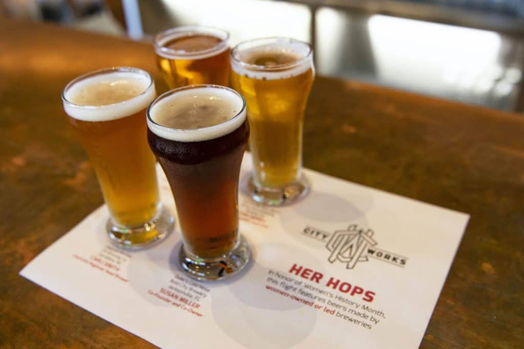 “Her Hops Flight” from City Works Eatery & Pour House at Disney Springs