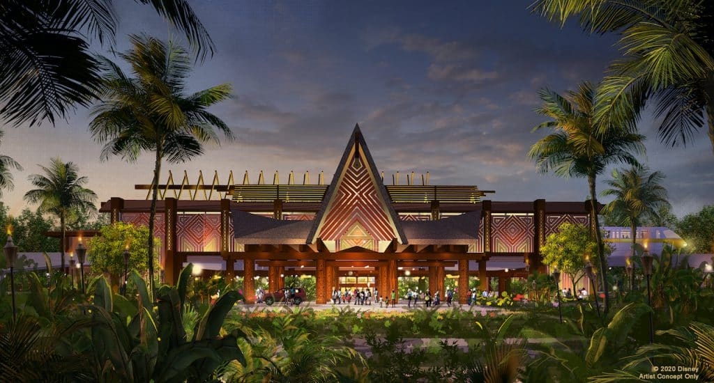 Rendering of the New Entrance to Disneys Polynesian Village Resort