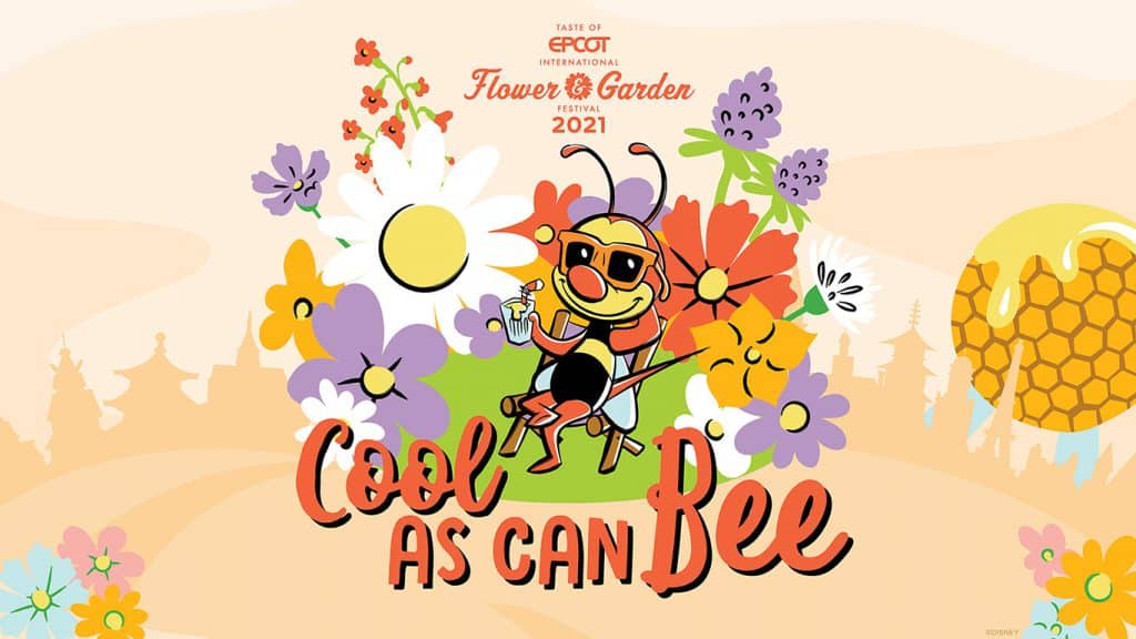 2021 Taste of EPCOT International Flower & Garden Festival wallpaper featuring Spike the Bee
