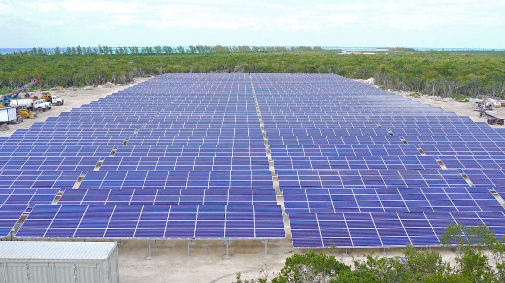 Solar panels at Disney Cruise Line's Castaway Cay