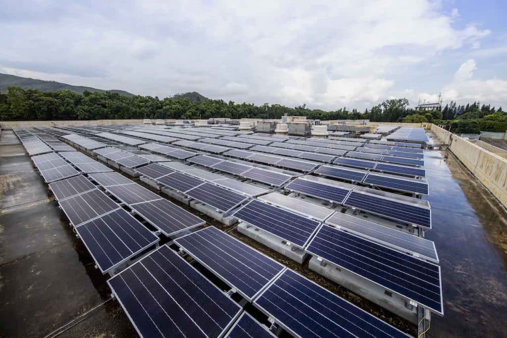 Solar panels at Hong Kong Disney Resort