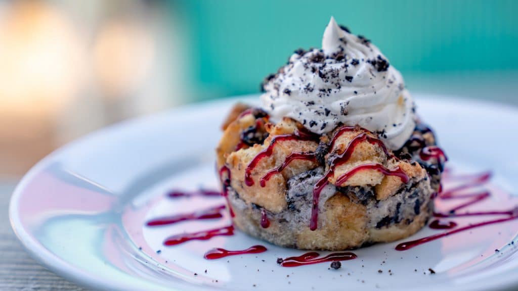 Moo lan Bread Pudding aka Cookies n Cream Bread Pudding Pacific Wharf Café