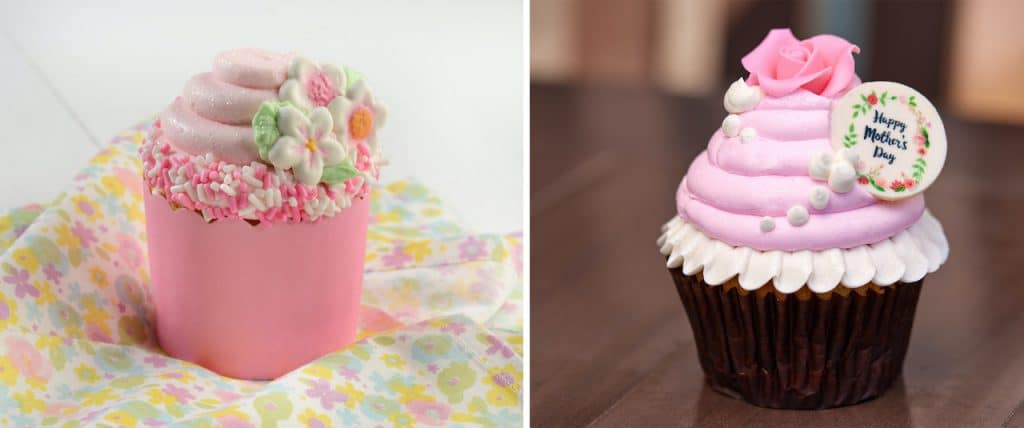 Mothers Day Sweet Blossom Cupcake and Mothers Day Red Velvet Cupcake