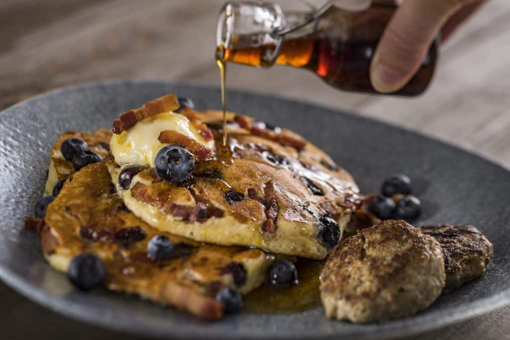 Blueberry pancakes from Ale Compass Restaurant