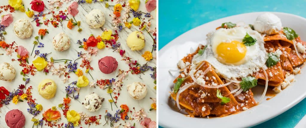 Ice cream flavors from Salt Straw and Mother's Day brunch item from Tortilla Jo’s at Disneyland Resort