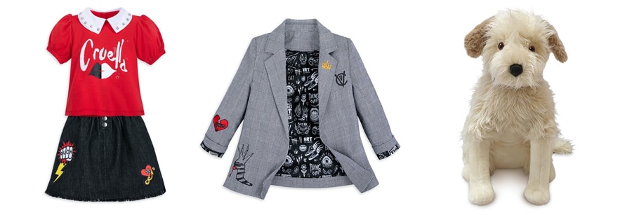 Cruella inspired Skirt and Top set vintage inspired Cruella Blazer and Buddy Plush with shaggy faux fur