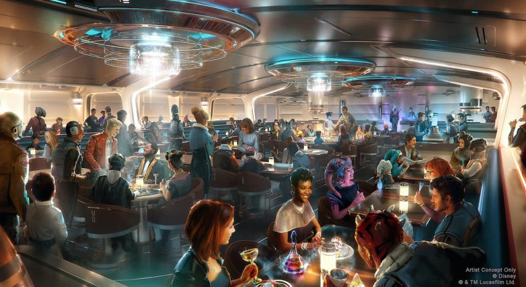 Crown of Corellia Dining Room in Star Wars Galactic Starcruiser