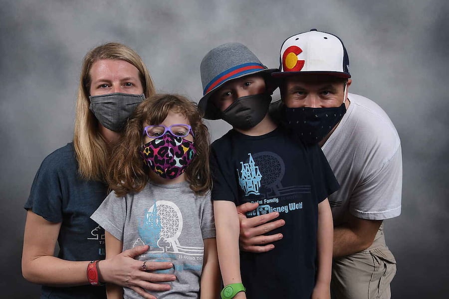 Family at Disney Photopass Studio at Disney Springs