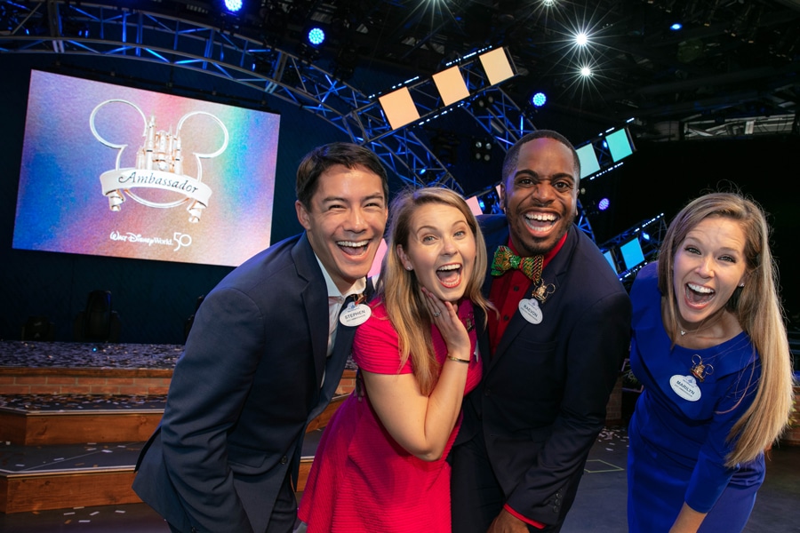 Walt Disney World Ambassadors Ali Manion Raevon Redding Stephen Lim and Marilyn West