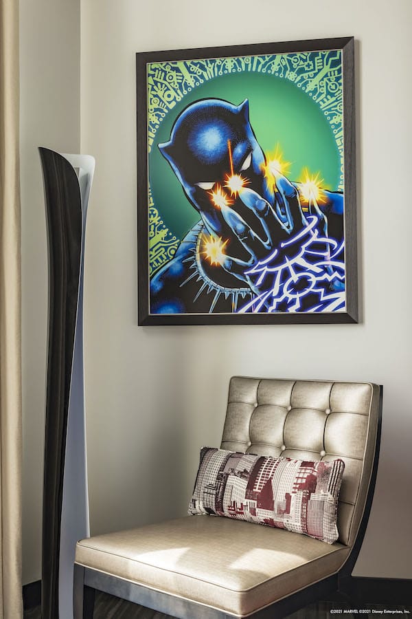 Black Panther art in Disney’s Hotel New York –The Art of Marvel