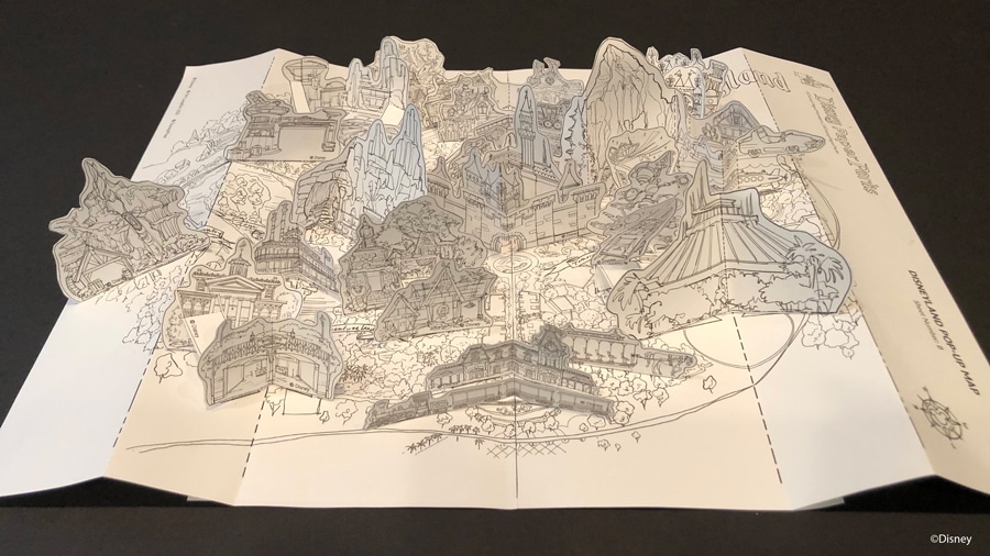 Disney Paper Parks Disneyland Pop-Up Map