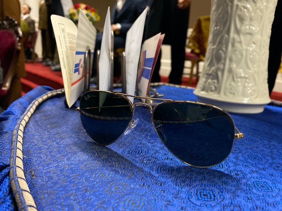 Special items significant to President Joe Biden in the Hall of Presidents at Magic Kingdom Park