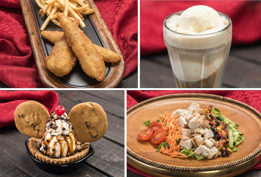Collage of food offerings from Disneyland Park