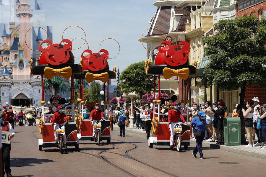 Mickey Mouse and his pals on Main Street U.S.A., Disneyland Park Paris