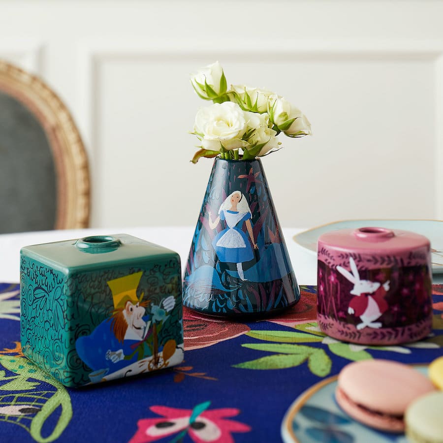 Alice in Wonderland ceramic vases