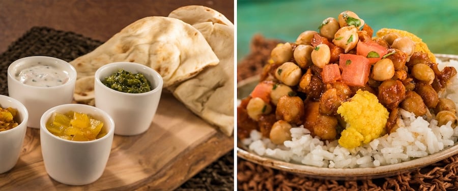 Food offerings from the India marketplace during the EPCOT International Food & Wine Festival presented by CORKCICLE