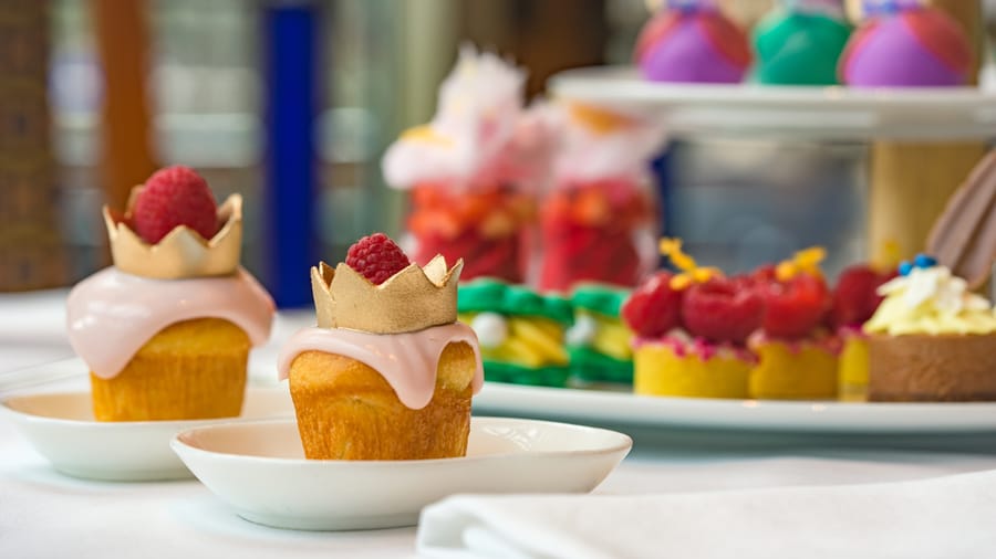 Princess themed desserts at Disney Princess Breakfast Adventures at Napa Rose at Disneys Grand Californian Hotel Spa