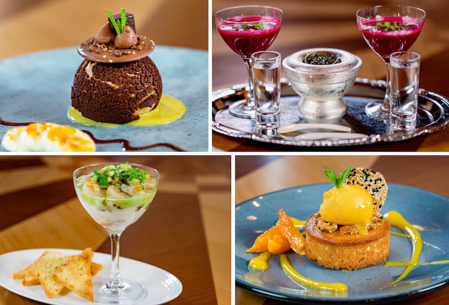 Collage of food items from Disney California Adventure Park