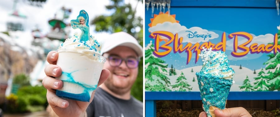 Elsa Freeze Sundae and Elsa the Snow Queen Cone from Disney's Blizzard Beach Water Park