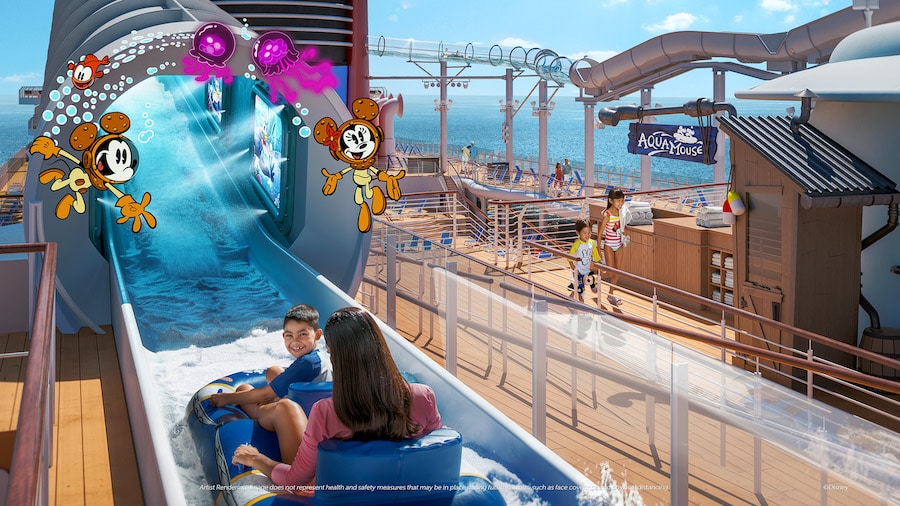 AquaMouse the first ever Disney attraction at sea coming to the Disney Wish