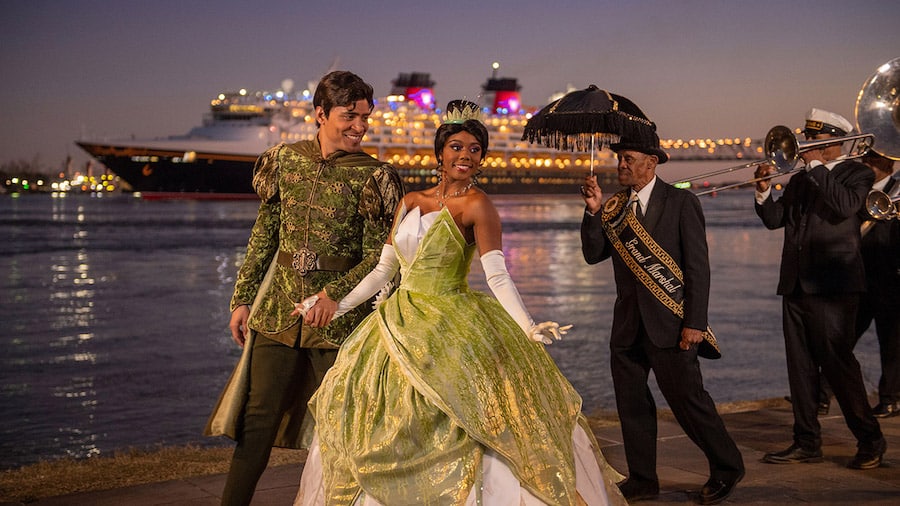 Tiana outside the Disney Wonder