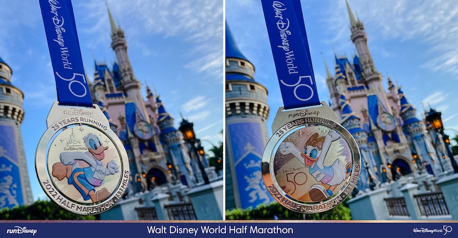 2022 Walt Disney World Marathon Half Marathon finisher medal