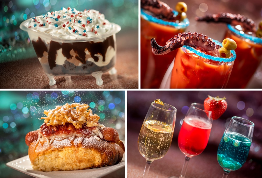 Collage of treats from Magic Kingdom Park during The World's Most Magical Celebration
