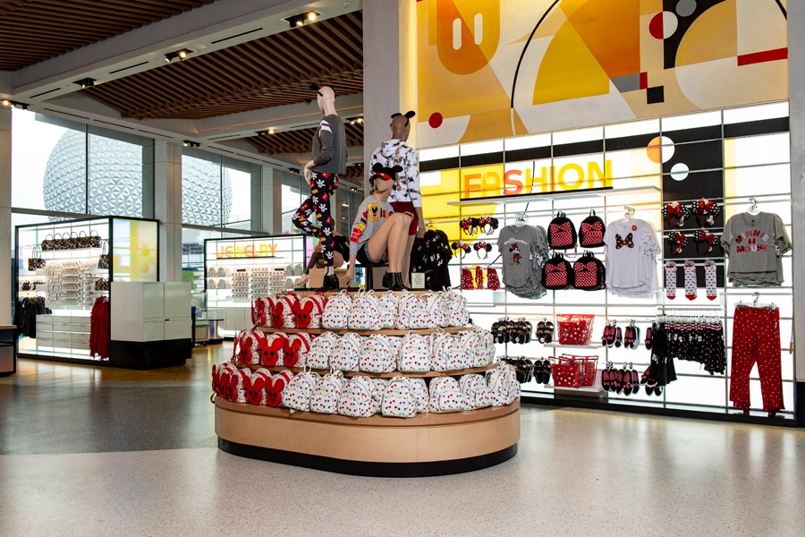 Merchandise display in Creations Shop at EPCOT