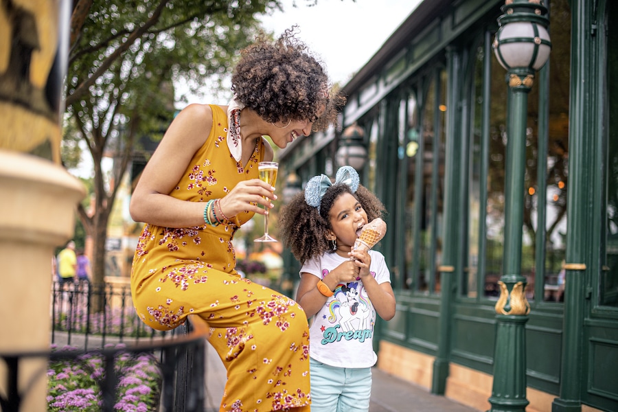 Mother and daughter at EPCOT International Food Wine Festival
