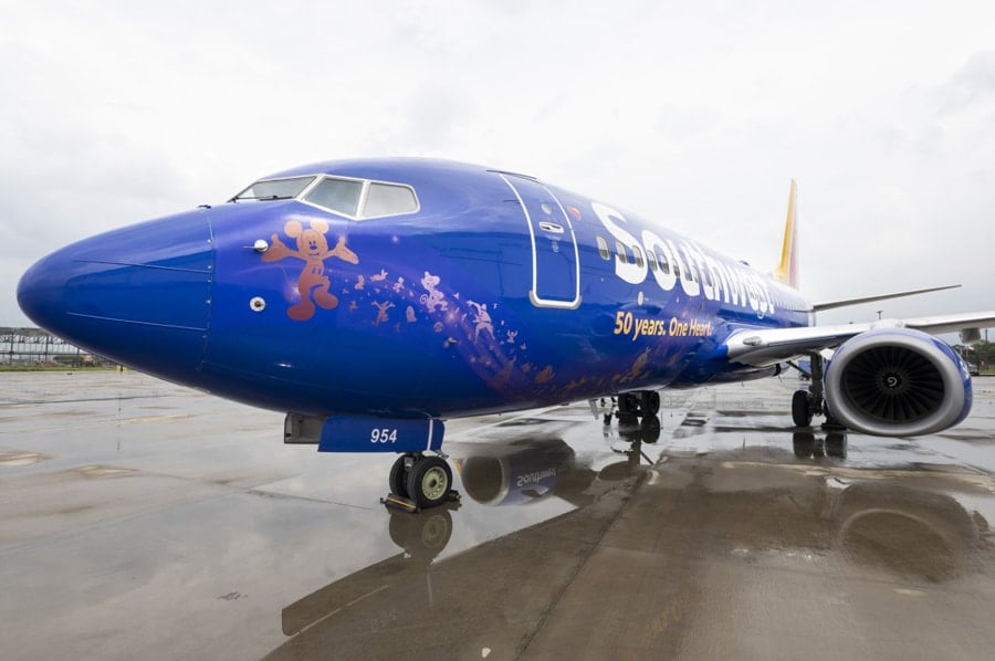 New EARidescent Southwest Airlines Aircraft