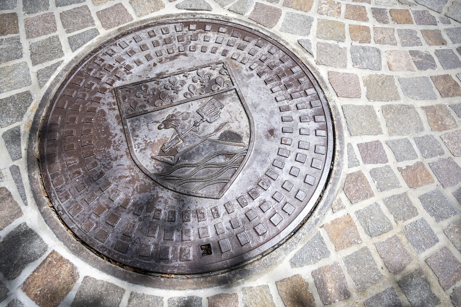 Manhole cover outside Remys Ratatouille Adventure at EPCOT