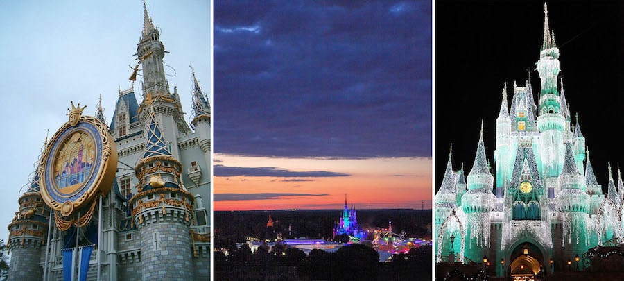 Collage of Cinderella Castle images