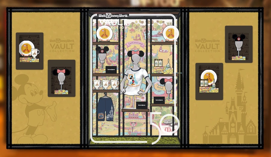 Rendering of the Vault Collection display coming to Walt Disney World Resort