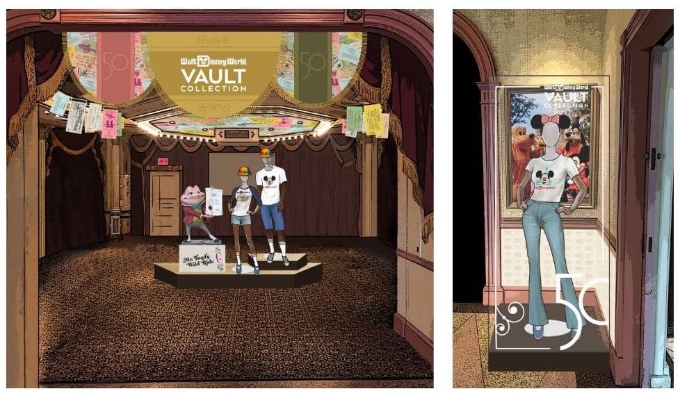 Rendering of the Vault Collection shopping experience coming to Magic Kingdom Park