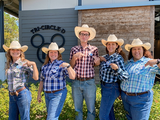 Tri Circle D Ranch Cast Members with new nametags