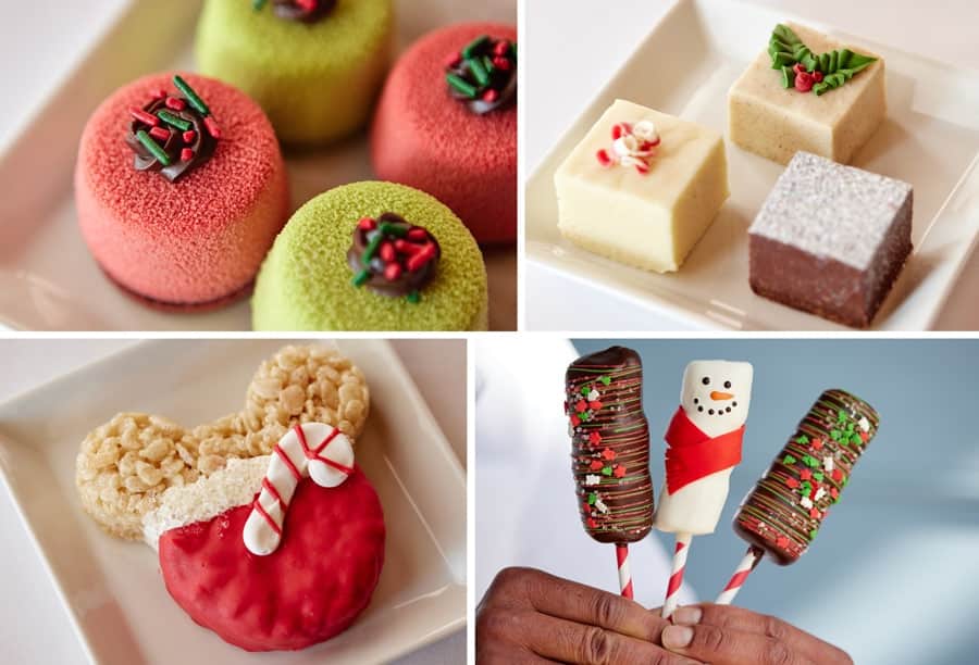 Holiday Red and Green Creme-filled Sandwich Cookie Bonbons, Trio of Fudge,