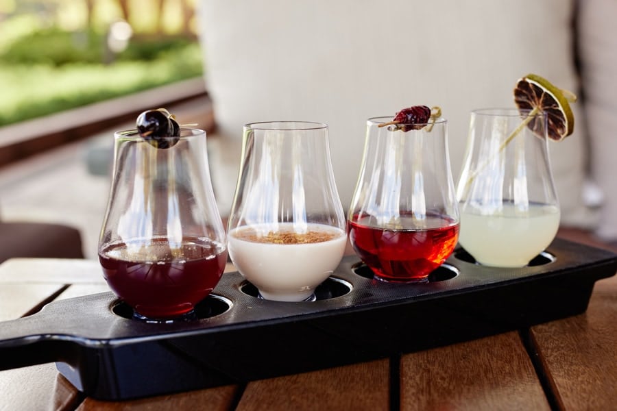 Martinis Around the World Flight from Geyser Point Bar Grill