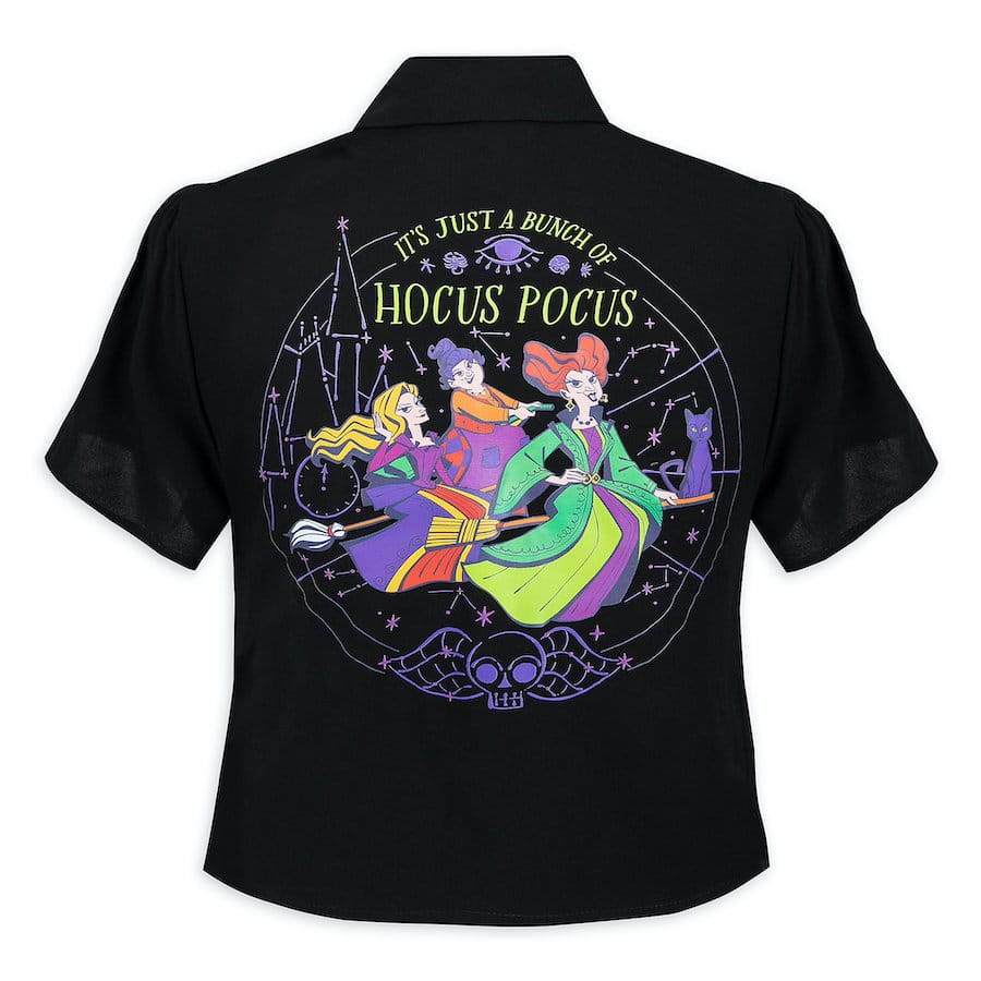 "Hocus Pocus"-inspired button-up tie front shirt by Her Universe