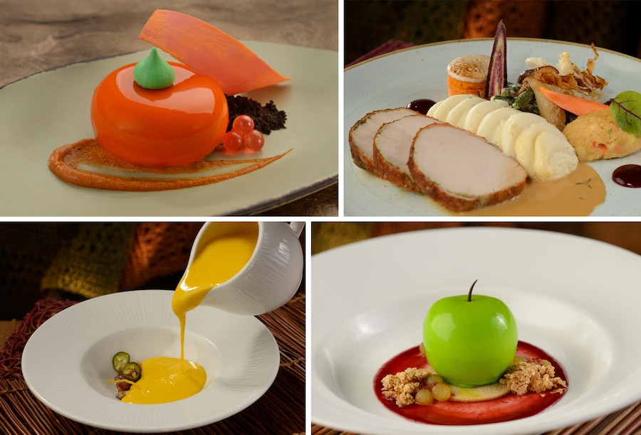 Pumpkin Cheesecake Mousse from Satu'li Canteen, Thanksgiving Plate and Roasted Squash Soup, and Apple Pie Cheesecake from Tiffins Restaurant