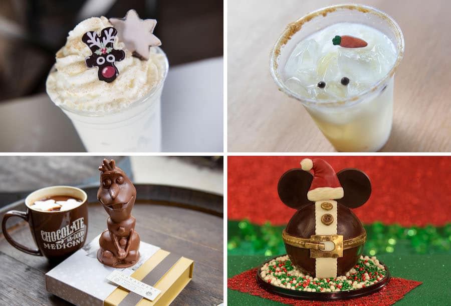 Oh Deer Cookie Shake Snowman on the Beach MargaritaOlaf Hot Cocoa Surprise and Santa Mickey Piñata from Disney Springs