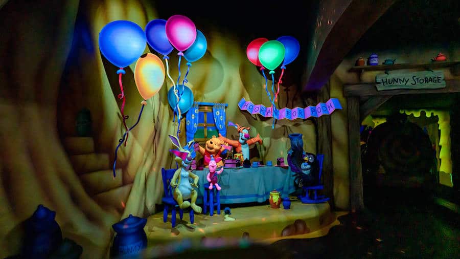 Scene from The Many Adventures of Winnie the Pooh attraction at the Disneyland Resort