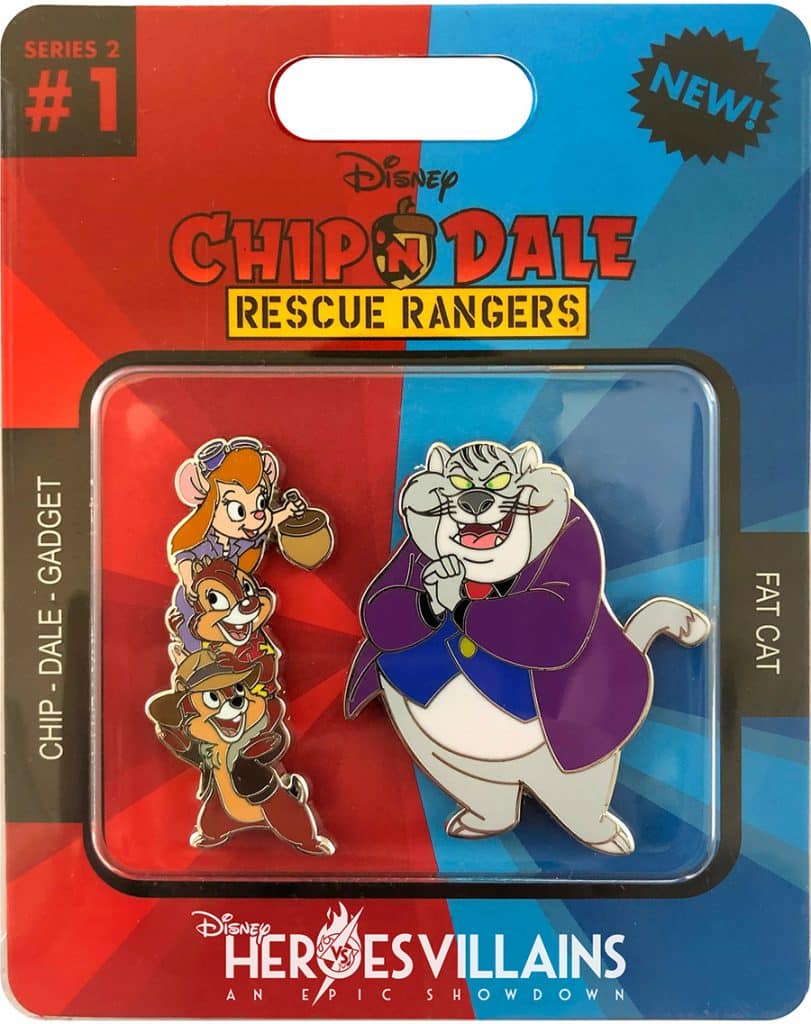 Disney Heros versus villains epic showdown pin collection chip n dale rescue rangers
